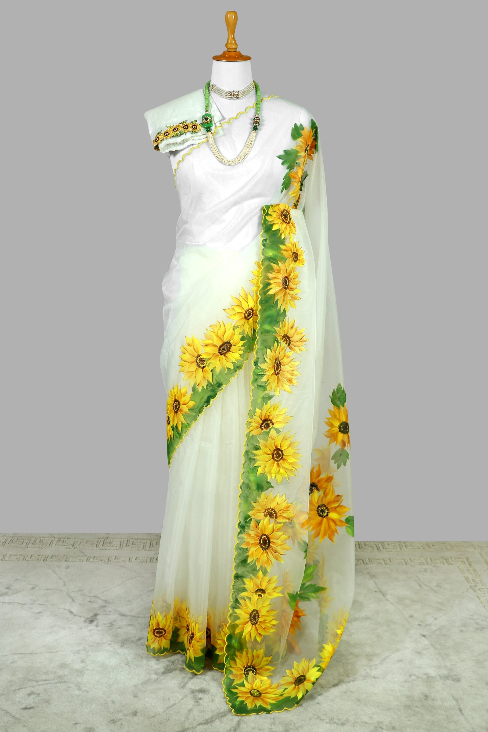 Shivlinga – Sunflower Organza Saree