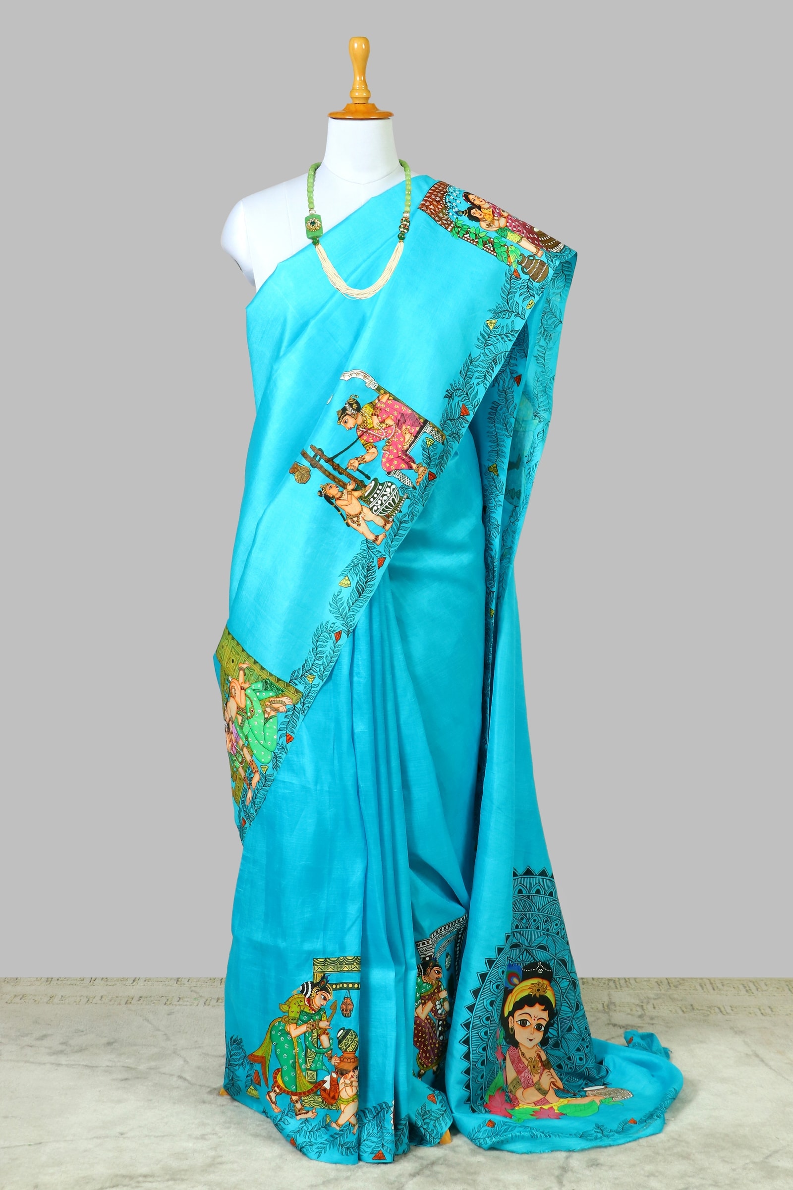 Maitri – Bal Krishna on Phirozi Silk