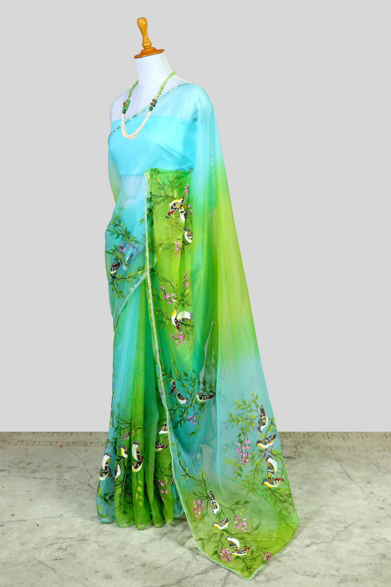 Chiraiyya – Nature Theme Organza Saree